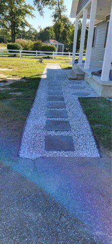 Newly completed walkway