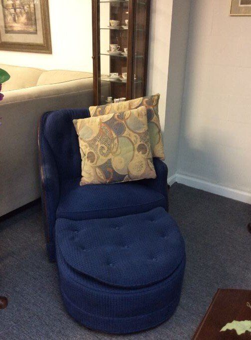 Browning blue chair Blue chair