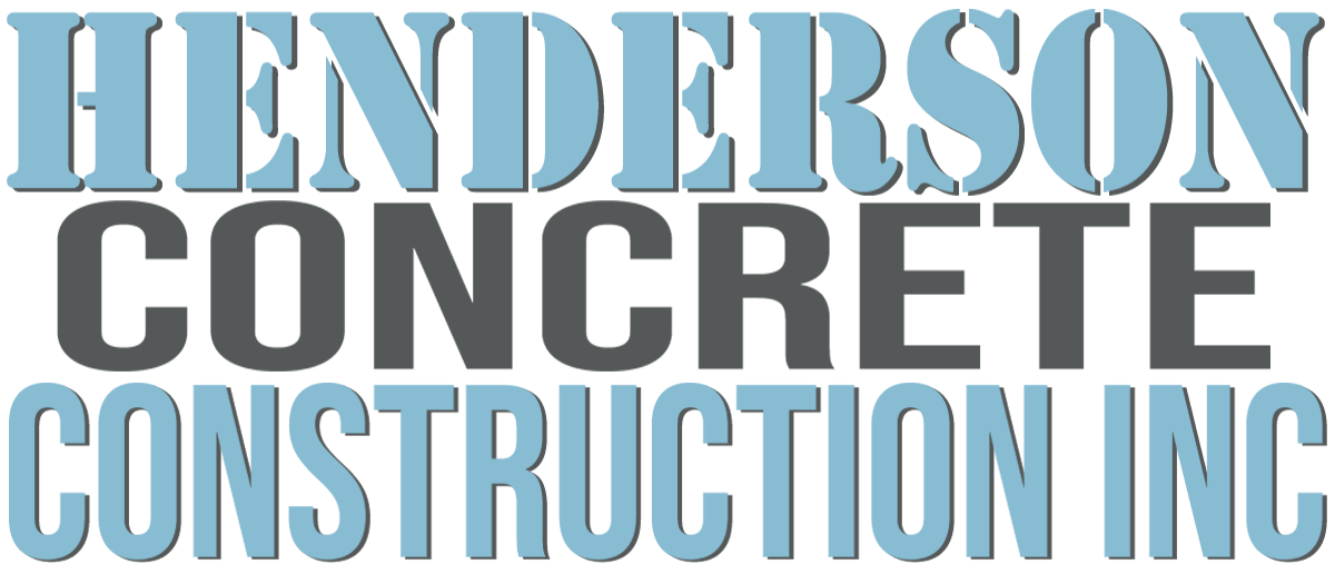 a logo for henderson concrete construction inc .