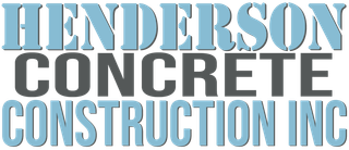 a logo for henderson concrete construction inc .