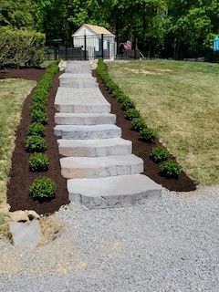 A row of stone steps