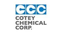 Logo for Cotey Chemical Corp. featuring three blue, white-filled