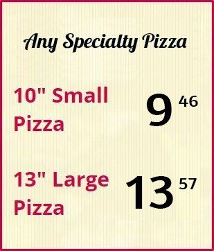 Pizza shuttle store menu