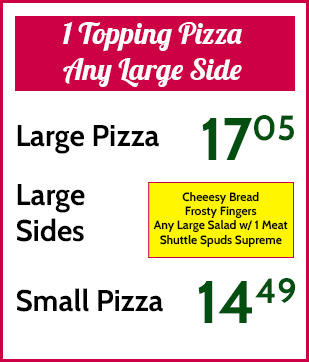 Specials and Coupons - Eagle One Pizza Has Landed!