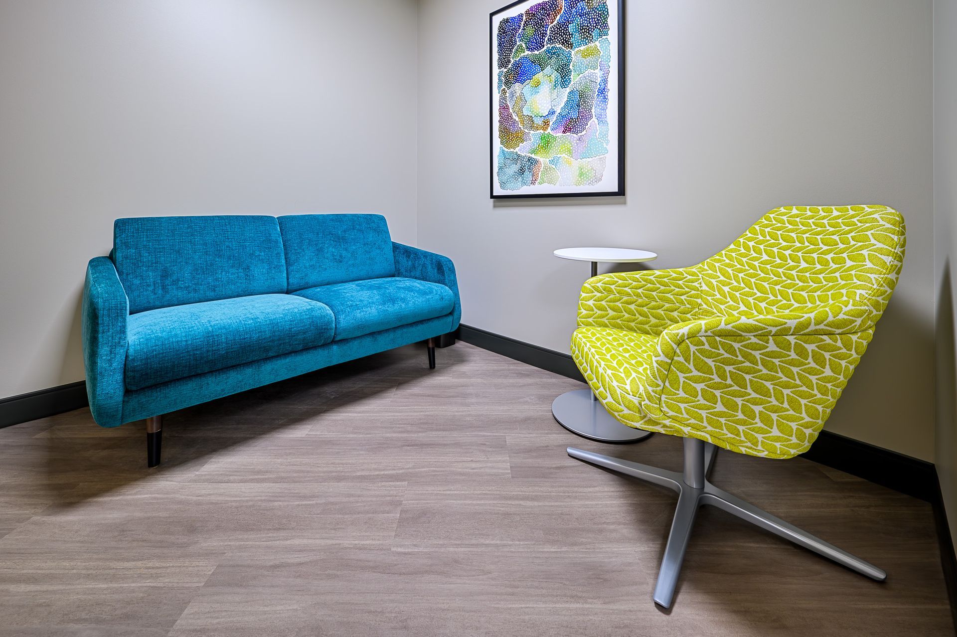 A small room with couches and a small table