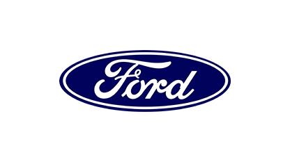Ford logo, blue oval with white 