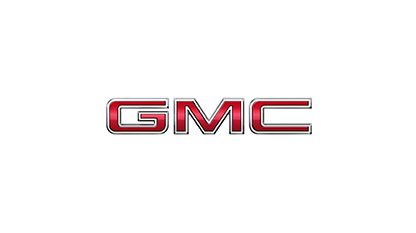 GMC logo in red with a silver border against a white background.