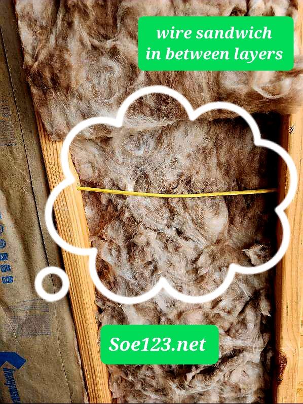 A picture of a wire sandwich in between layers