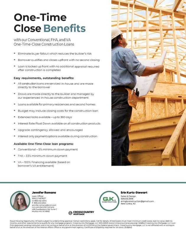 Jennifer Romano
Loan Officer
NMLS 1467827
O: 856.412.4344
F: 856.412.4344
jennifer.romano@ccm.com
ccm.com/jennifer-romano
408 Swedesboro Rd, Suite C
Mullica Hill, NJ 8062