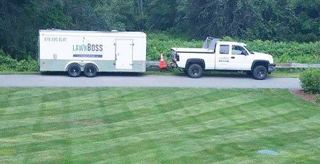 Lawn Boss Landscaping service truck