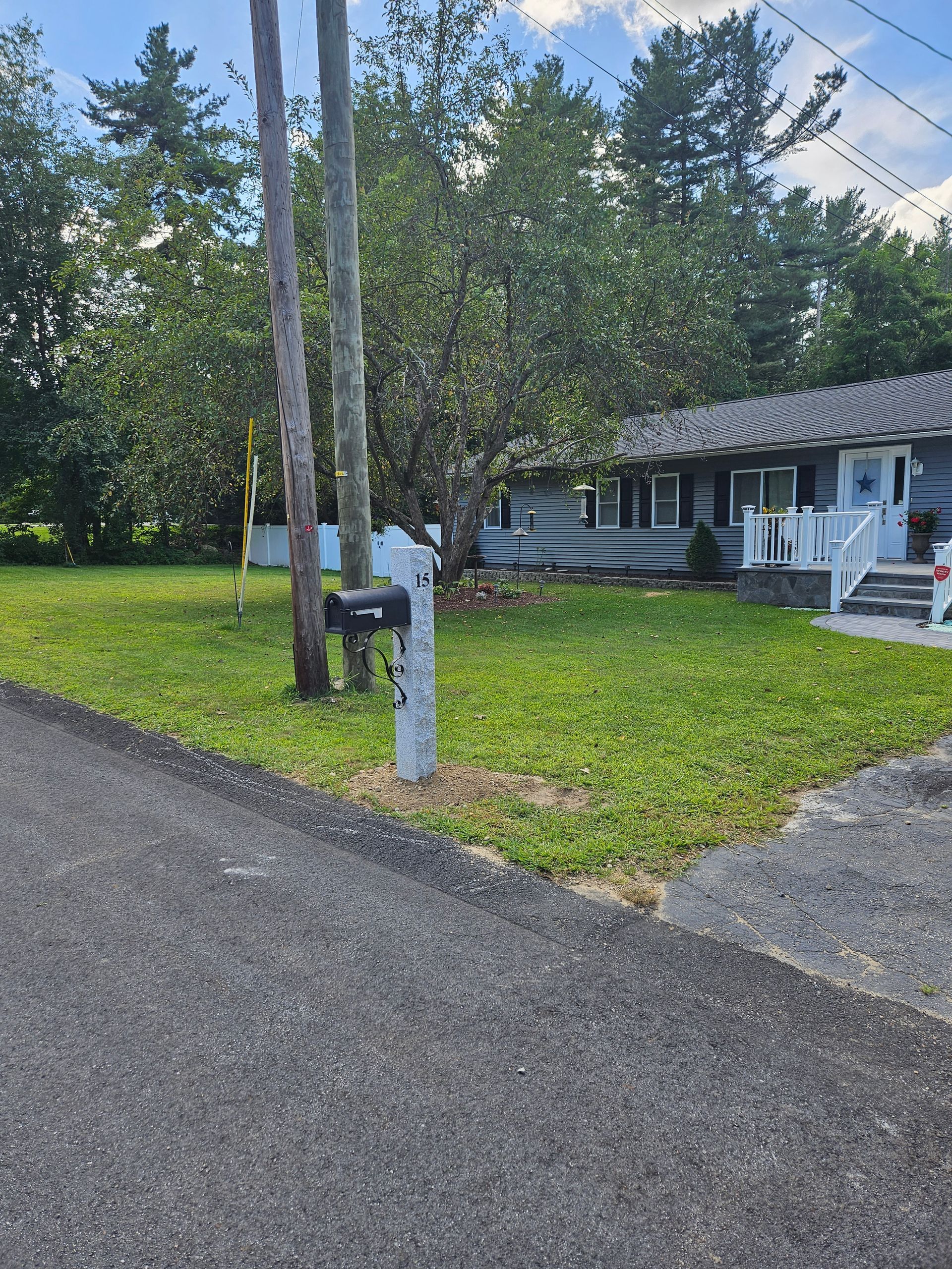 a house with a mailbox in front of it