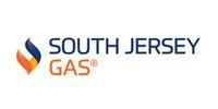 The South Jersey Gas logo featuring a stylized blue and orange flame icon next to the company name in blue and orange.