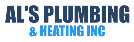 Logo for "Al's Plumbing & Heating Inc" in dark blue and light blue text on a white background.