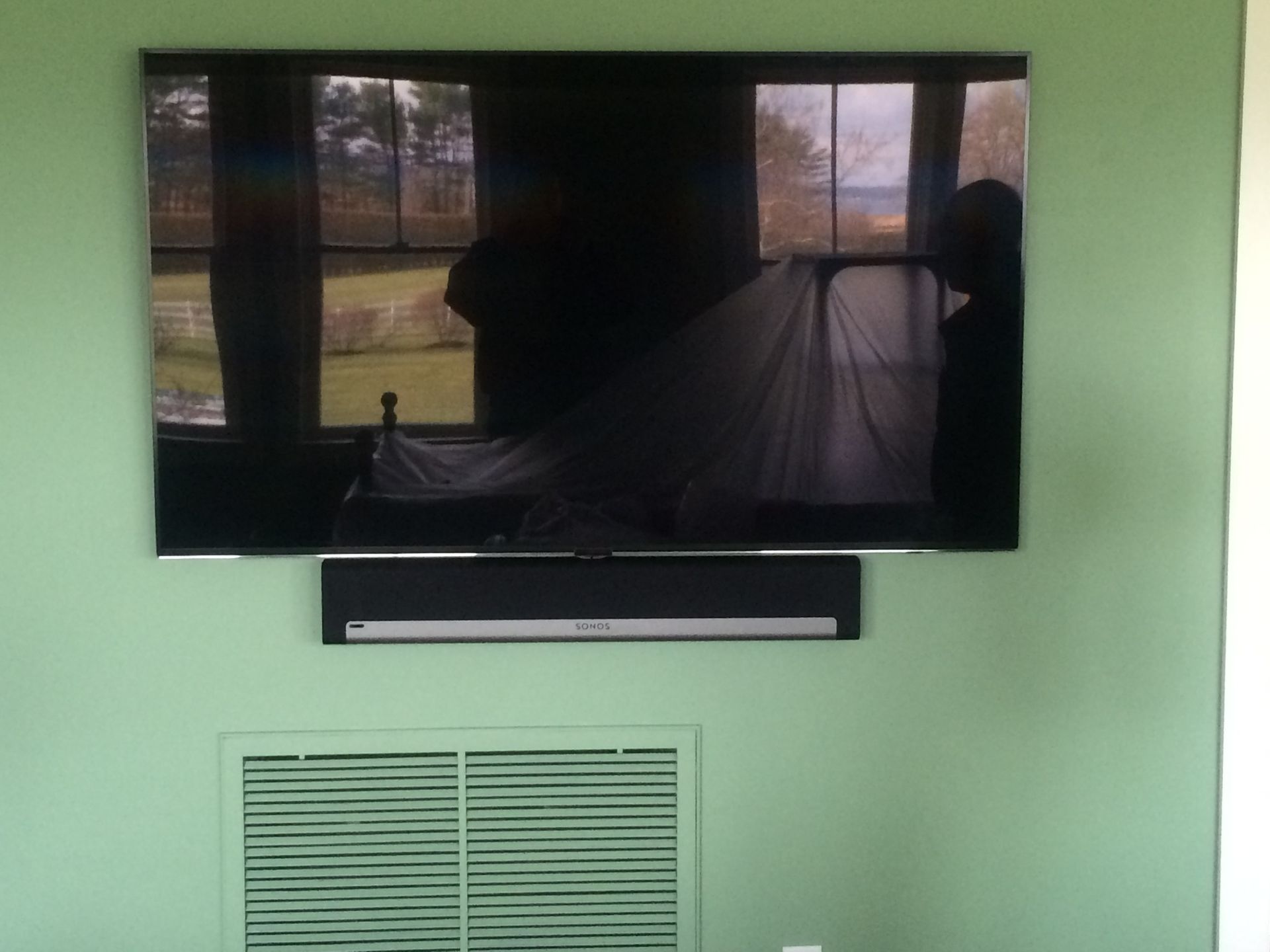 tv mounting setup