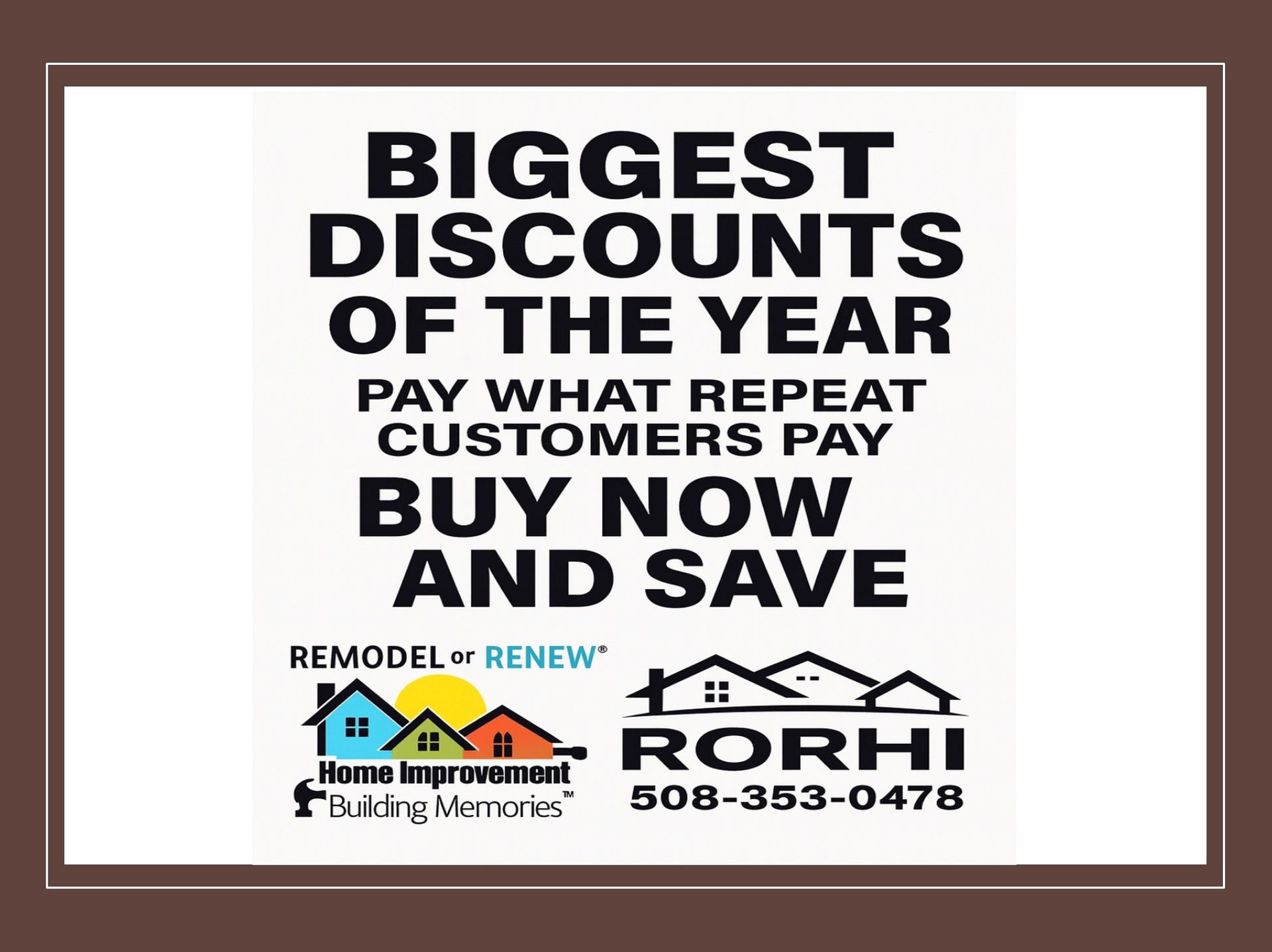 Advertisement: Biggest discounts of the year. Pay what repeat customers pay.