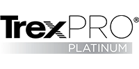 The trex® pro platinum logo is black and silver on a white background.