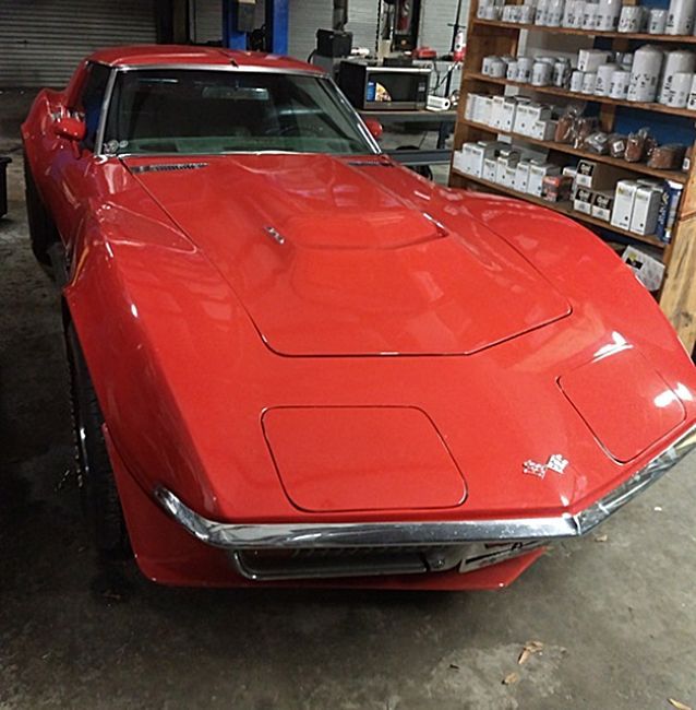 Red modern car