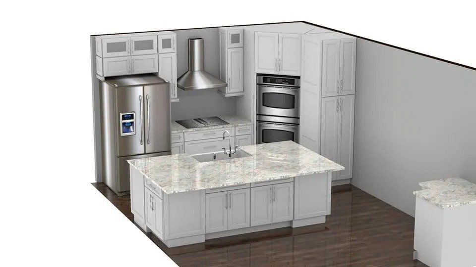 Cabinet and countertop model