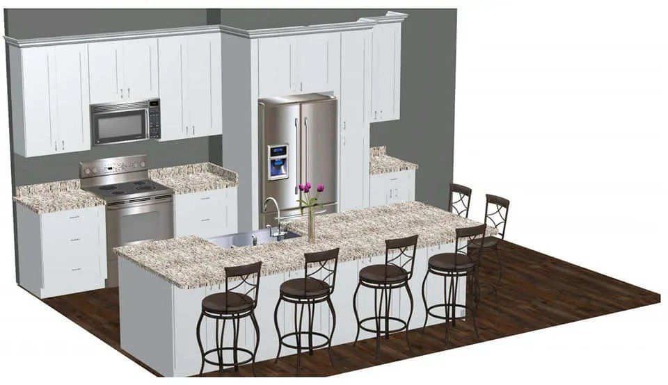 Cabinet and countertop model