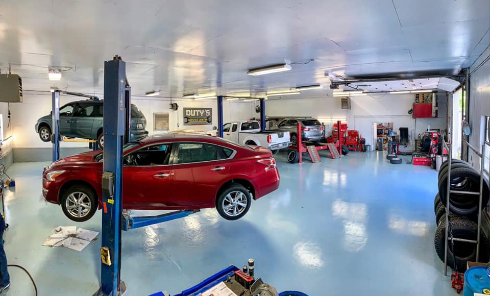 Auto shop interior