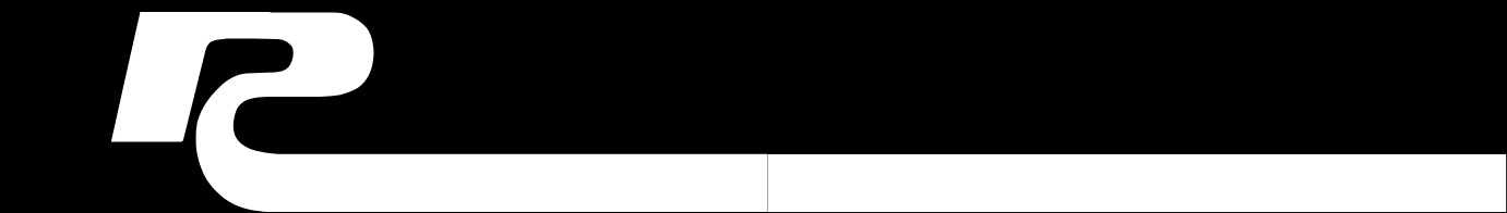 A white line with a r on it on a black background.