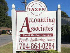 Accounting Associates office signage
