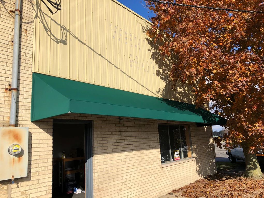 Custom green awning