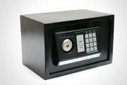 Black safe with code lock