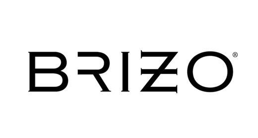 BRIZO logo in black stylized text on a white background
