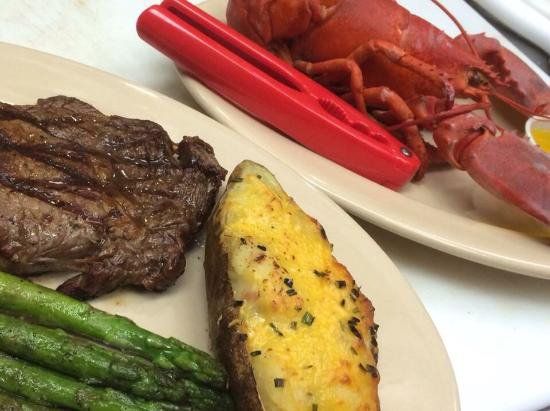 Steak with lobster