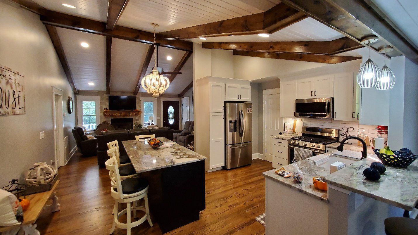 kitchen and living room renovation