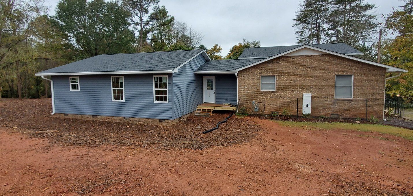 completed master suite and living room addition