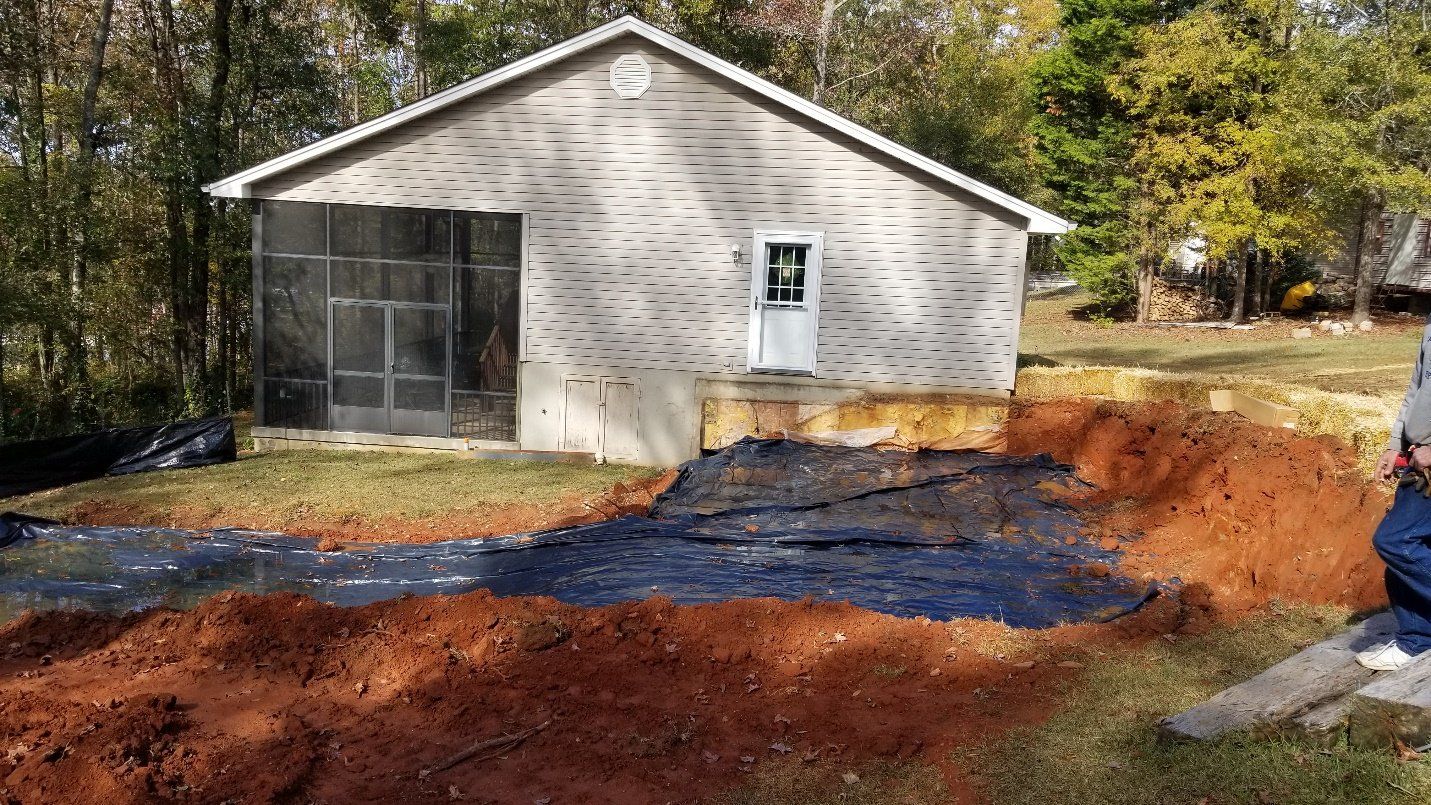master suite and garage addition site preparation