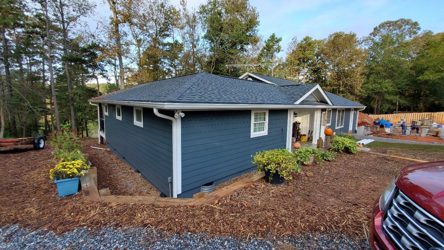 side and front of the house