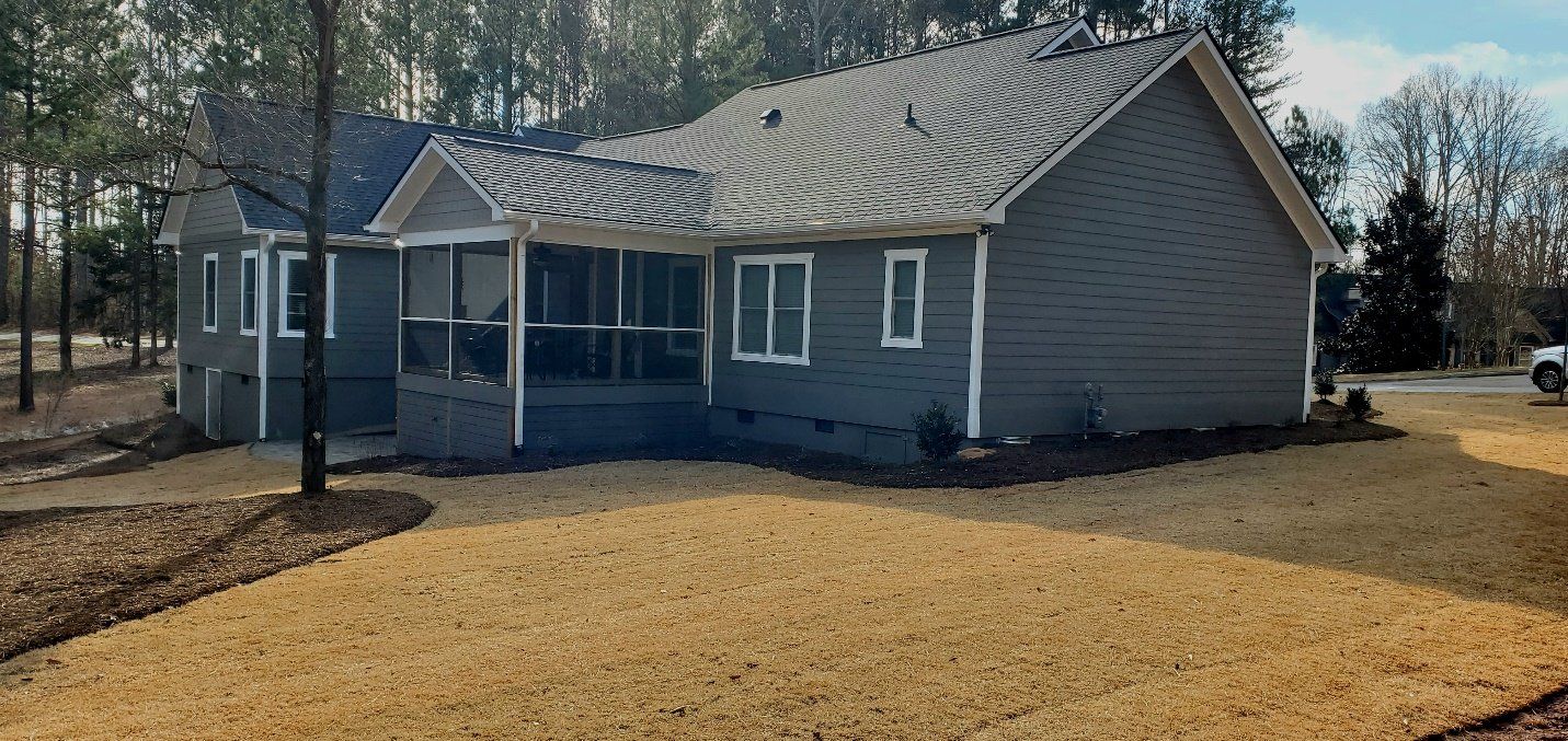 custom home with porch