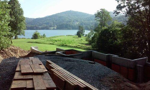 New mountain lake home