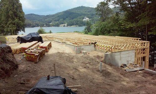 New mountain lake home