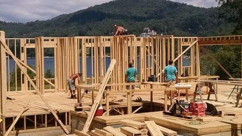 New mountain lake home