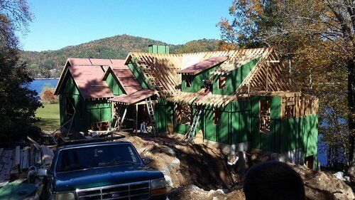 New mountain lake home