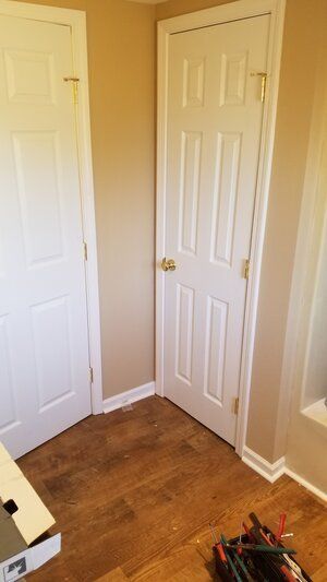 Tree damaged and remodeled home