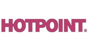 Hotpoint logo in magenta on white background.