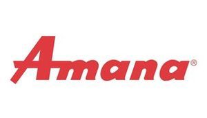 Amana logo in red text on a white background.