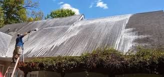 Roof cleaning using soft washing on Cape Cod in South Shore