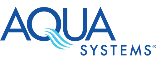 Logo for Aqua Systems: Blue text 