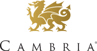 The logo for cambria has a dragon on it