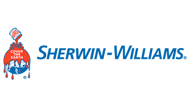The logo for sherwin williams is shown on a white background.