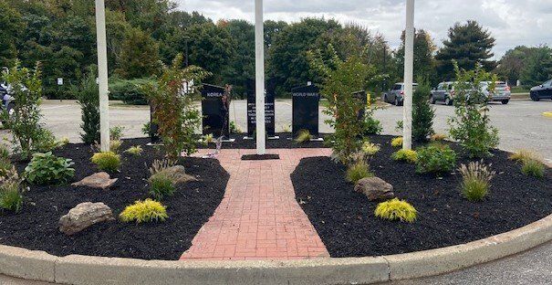 Veteran's home after landscaping services