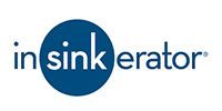 InSinkErator logo in blue and gray text with a blue circle behind “sink”