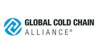 Logo for Global Cold Chain Alliance: blue and white emblem with text
