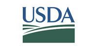 USDA logo: Dark blue text